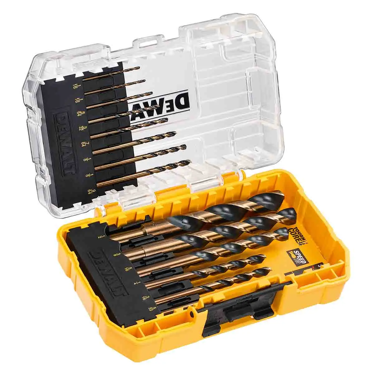 Produktfoto 1 von DeWALT HSS-G Drehung Satz 1 mm → 8 mm, 14-teilig für Mehrmaterial