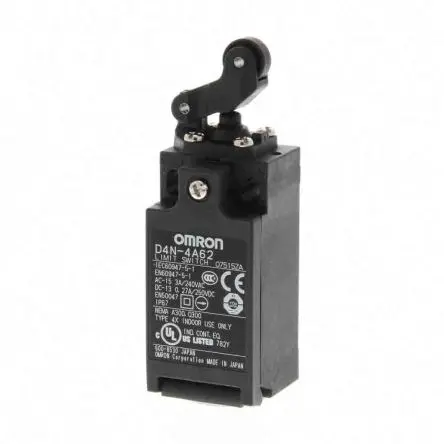 Produktfoto 1 von Omron D4n Endschalter, Rollenhebel 1 Schließer/1 Öffner, IP67, Kunststoff 240V 10A