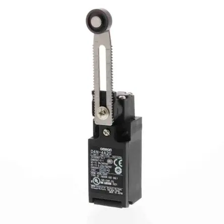 Produktfoto 1 von Omron D4N Endschalter, Verstellbarer Rollenhebel 2 Öffner, IP67, Metall 240V