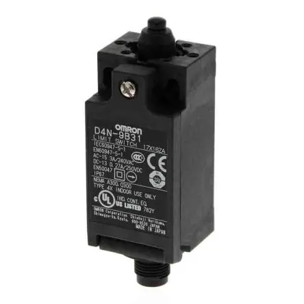 Produktfoto 1 von Omron D4n Endschalter, Stößel 1 Schließer/1 Öffner, IP67, Metall 240V