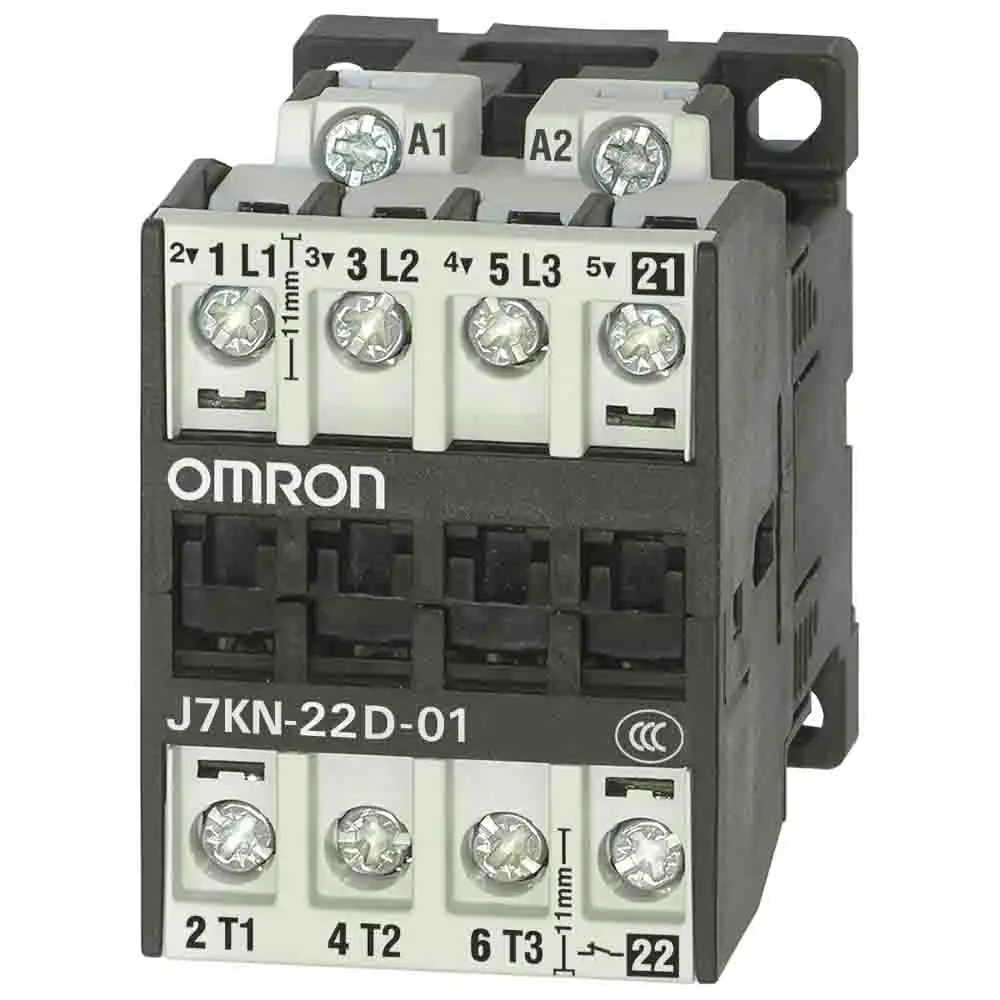 Produktfoto 1 von Omron J7KN Schütz 230 V ac-Spule, 3-polig / 22 A 45 V 11 kW 3 Schließer, 1 Öffner 4-Hilfskontakte