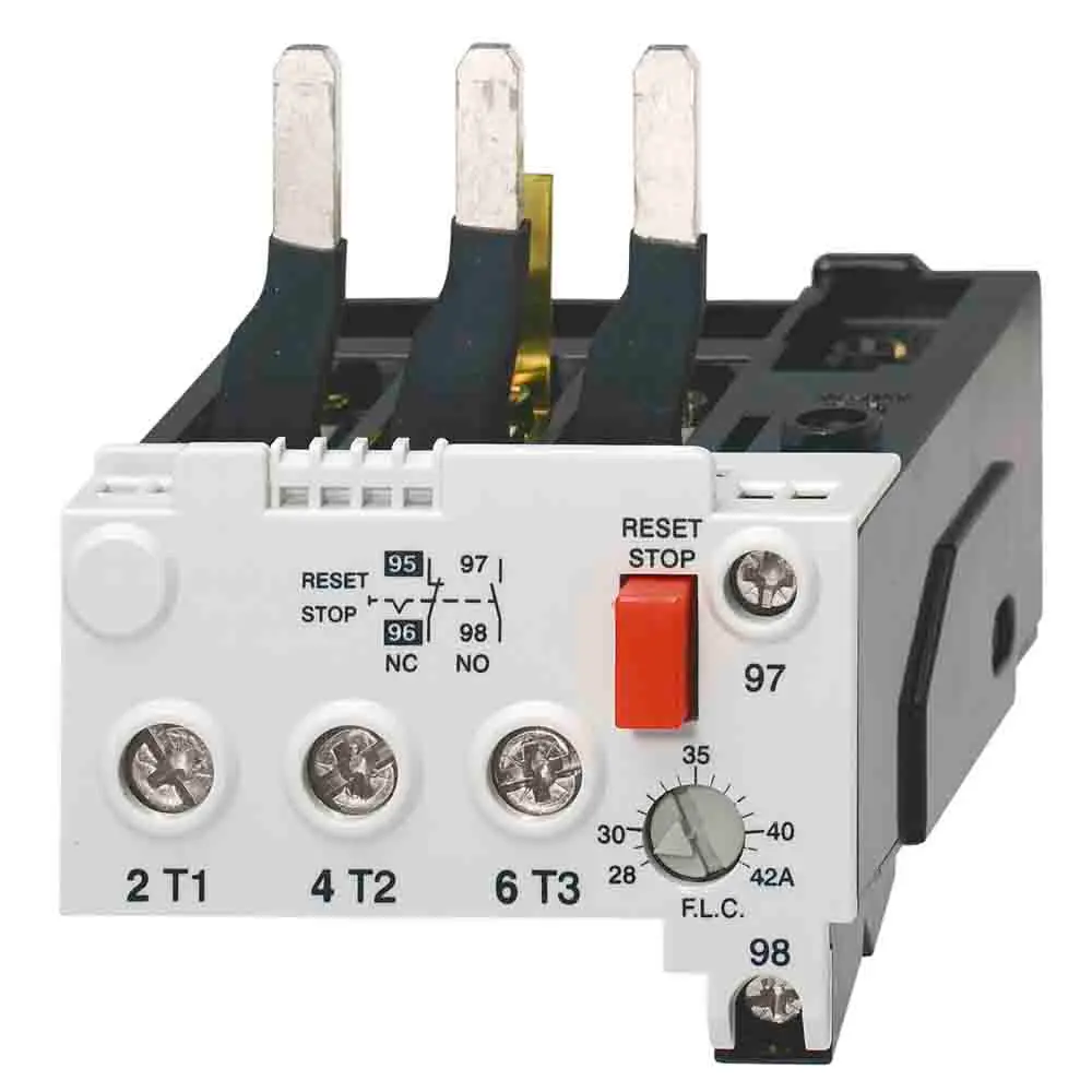Produktfoto 1 von Omron J7TKN Überlastrelais, / 28 to 42 A 18.5 kW, 24V dc / 42 A 3P, 136 mm x 67 mm