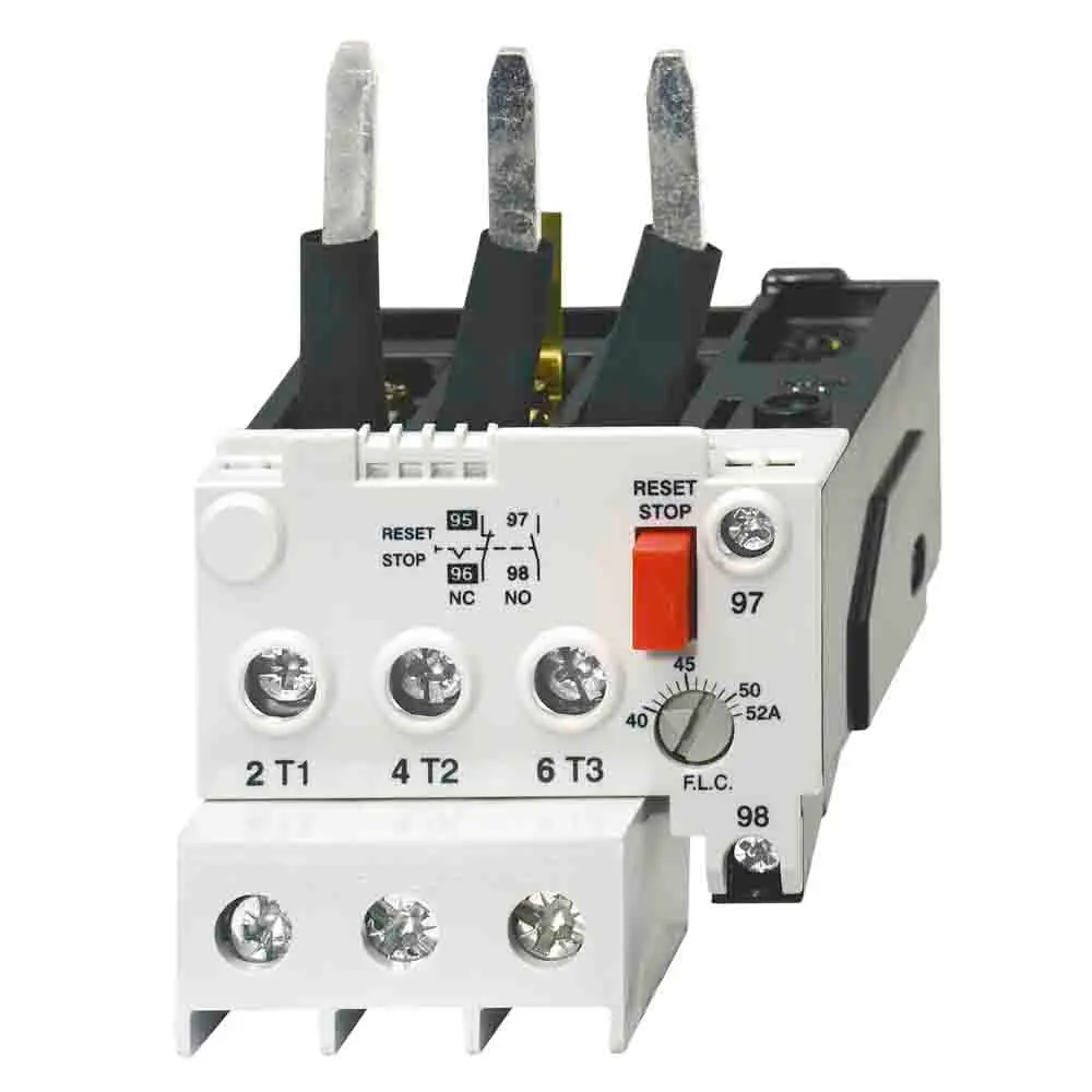 Produktfoto 1 von Omron J7TKN Überlastrelais, / 40 to 52 A 37 kW, 24V dc / 52 A 3P, 180 mm x 69 mm