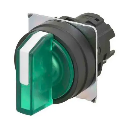 Produktfoto 1 von Omron A22NW Wählschalterkopf Beleuchtet 3-Positionen 22 mm Tastend