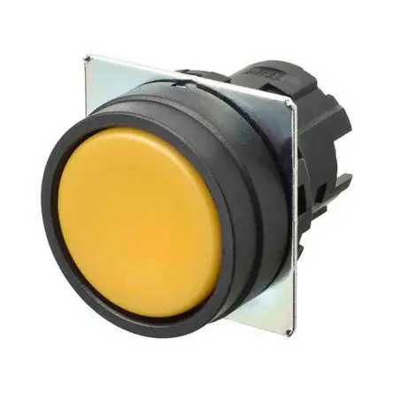 Produktfoto 1 von Omron A22NZ Druckschalter Gelb Tastend Panel Ø 22 mm, SPST / 10mA 30 V dc 24 V ac, IP66