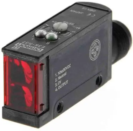 Produktfoto 1 von Omron E3S-R Kubisch Optischer Sensor, Reflektierend, PnP Ausgang