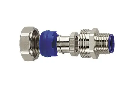 Produktfoto 1 von HellermannTyton HelaGuard Polyamid Kabelrohr Fitting Kabelrohr PG21 25 mm Grau Messing vernickelt-Finish IP66, IP67,