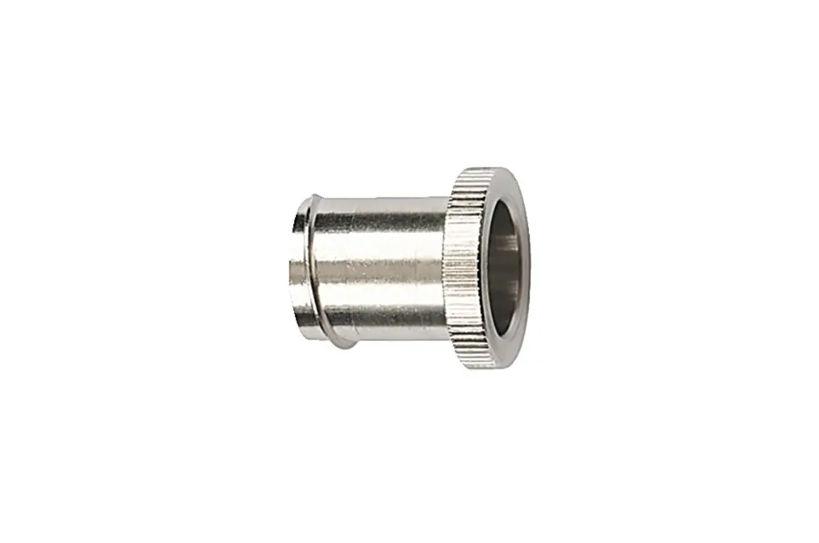 Produktfoto 1 von HellermannTyton HelaGuard Messing vernickelt Kabelrohr Fitting Endeinsatz 12 mm Grau IP65