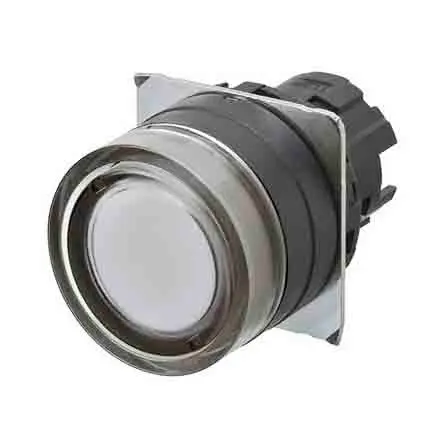 Produktfoto 1 von Omron A22NZ Drucktastenkopf Ø 22 mm, Weiß Tastend Rund Kunststoff, IP66