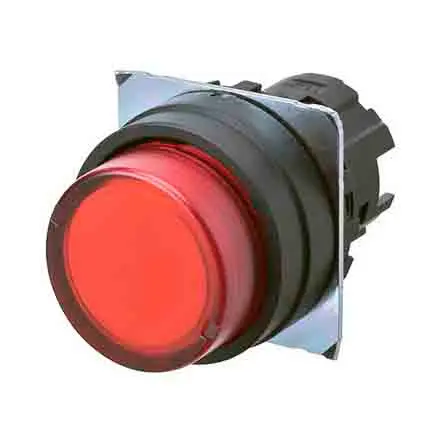 Produktfoto 1 von Omron A22NZ Drucktastenkopf Ø 22 mm, Rot Tastend Rund Kunststoff, IP66
