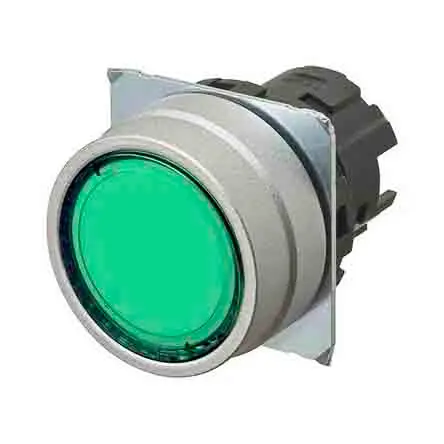 Produktfoto 1 von Omron A22NZ Drucktastenkopf Ø 22 mm, Grün Tastend Rund Kunststoff, IP66