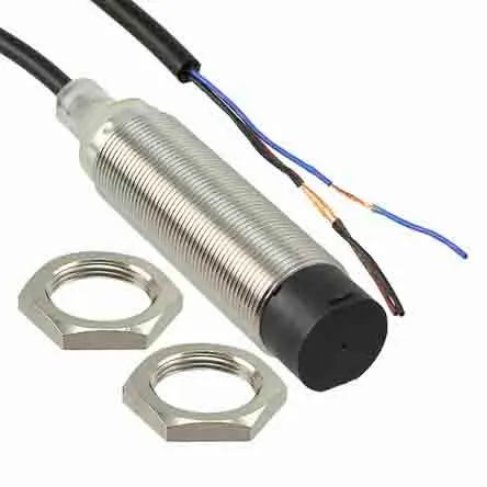 Produktfoto 1 von Omron E2B M18 Induktiver Näherungssensor, Gewinderohr PnP / 200mA 16 mm, IP67 30 V dc
