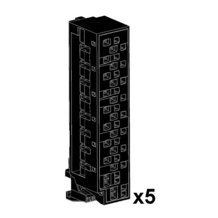 Produktfoto 1 von Omron CJ Anschlussklemmenblock Satz mit 5 schraubenlosen Klemmenblöcken für CJ1 E/A-Einheiten