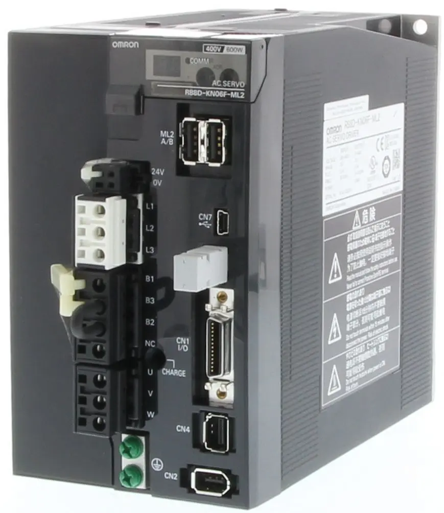 Produktfoto 1 von Omron Servoantrieb, 3-phasig, 400 V, Bewegung-Steuerung / 4 A 0.6 kW, 150 mm x 92 mm x 172 mm