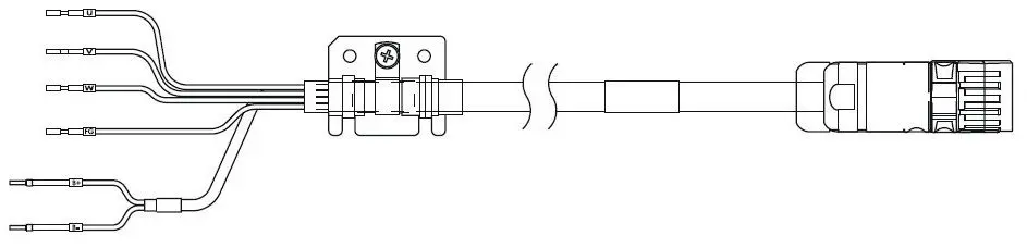Produktfoto 1 von Omron R88A Kabel Netzkabel für Servomotor der Serie 1S mit 400 V.