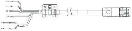 Produktfoto 1 von Omron R88A Kabel Netzkabel für Servomotor der Serie 1S mit 400 V.