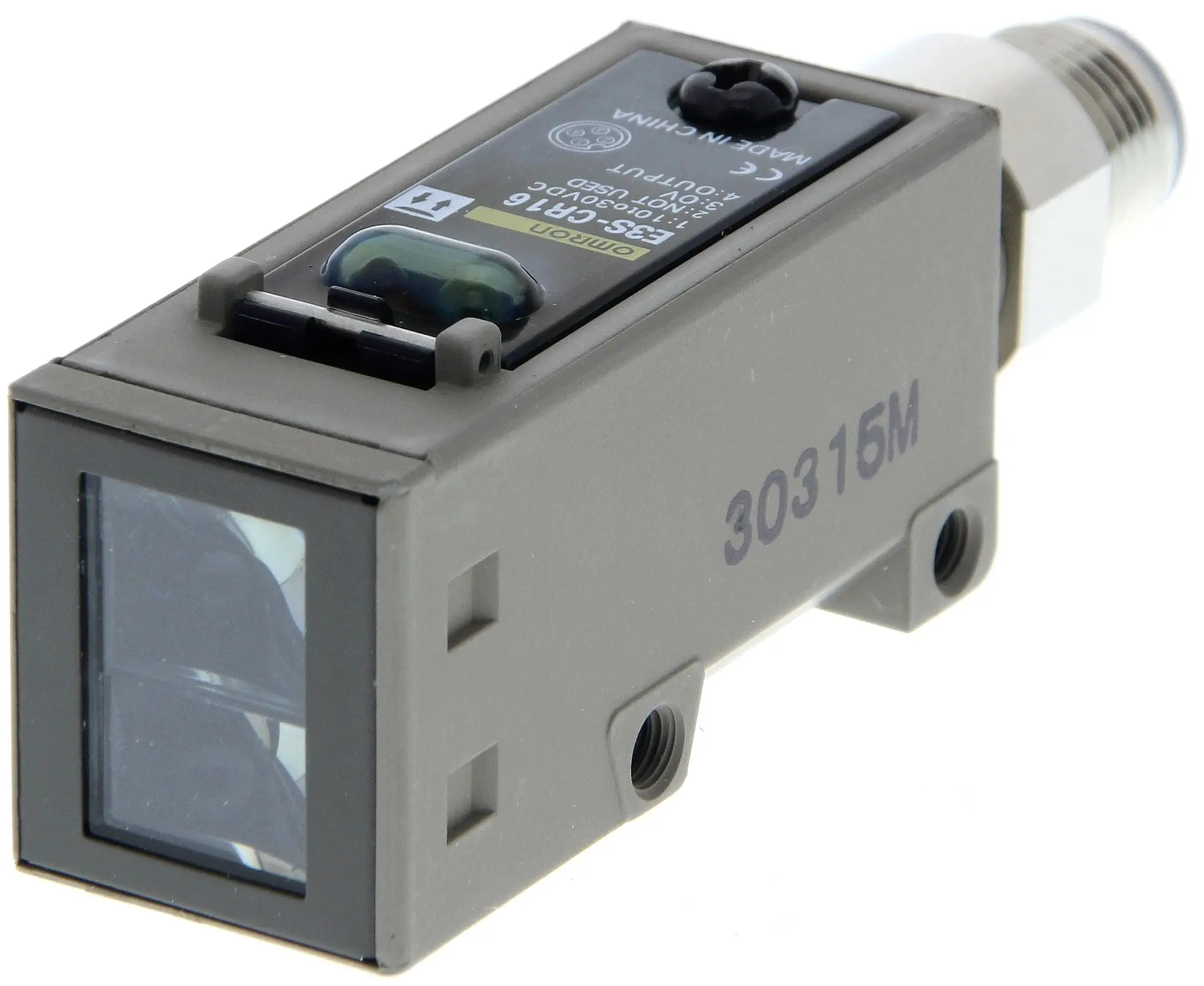 Omron E3S-C Kubisch Optischer Sensor, Reflektierend, Bereich 3 m, NPN/PNP Ausgang, Anschlusskabel