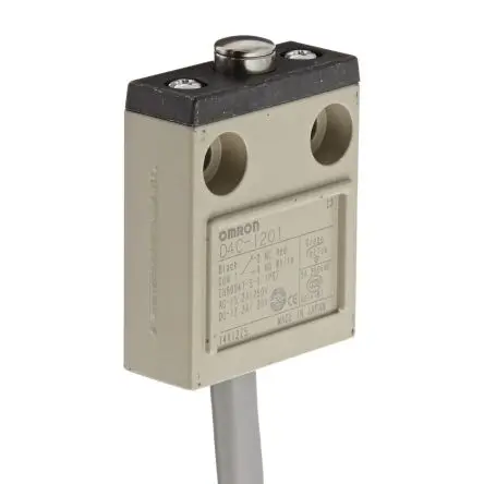 Produktfoto 1 von Omron D4C Endschalter, Stößel 1 Schließer/1 Öffner, IP67, Metall 250V ac