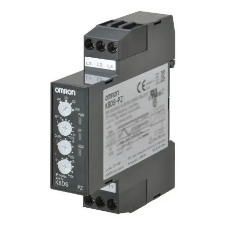 Produktfoto 1 von Omron K8DS Überwachungsrelais 3-phasig, 1-poliger Umschalter DIN-Hutschiene