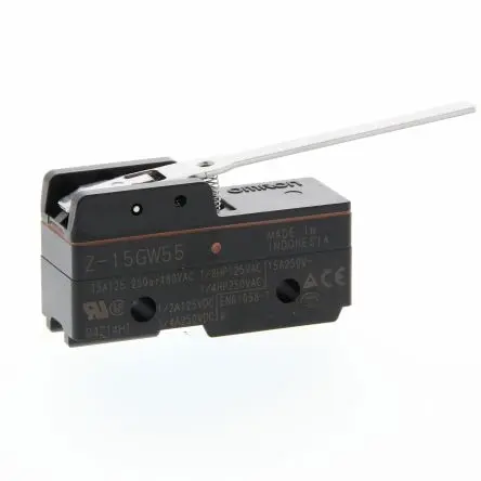 Omron Z Endschalter, Scharnierhebel 1-poliger Umschalter, IP00, Kunststoff 500V ac 15A