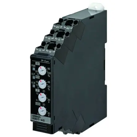 Produktfoto 1 von Omron K8DT-AS Überwachungsrelais 3-phasig, Transistor Unterstrom, Überstrom 10A - 200A, DIN-Hutschiene, 100V ac, 240 V