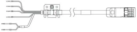 Produktfoto 1 von Omron R88A Kabel Kabel für 400-V-Servomotoren R88M-