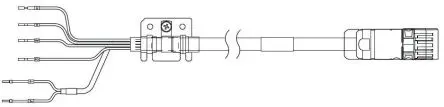 Produktfoto 1 von Omron R88A Kabel Kabel für 400-V-Servomotoren R88M-