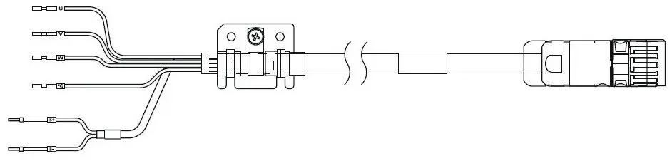 Produktfoto 1 von Omron R88A Kabel Kabel für 400-V-Servomotoren R88M-