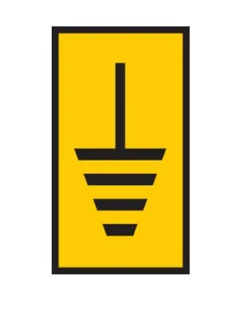 Produktfoto 1 von HellermannTyton WIC Kabelmarkierer-Clips Schnappbefestigung, Beschriftung: ERDE, Schwarz Gelb, Ø 2 mm - 2.8 mm, 3 mm x