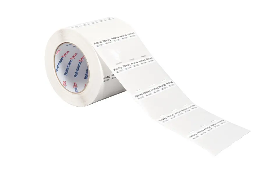 Produktfoto 1 von HellermannTyton Kabeletiketten B. 25.4 mm für TT431, TT4030 1000 Per Pack auf Weiß 950 mm Beschichtet Polyvinylfluorid