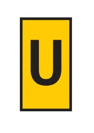 Produktfoto 1 von HellermannTyton WIC Kabelmarkierer-Clips für Kabel und Drähte Schnappend, Beschriftung: U, Gelb, Ø 2.8mm - 3.8mm, 3mm x