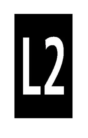 Produktfoto 1 von HellermannTyton WIC Kabelmarkierer-Clips Schnappbefestigung, Beschriftung: L2 Schwarz, Ø 4.3 mm - 5.3 mm, 3 mm x 8mm