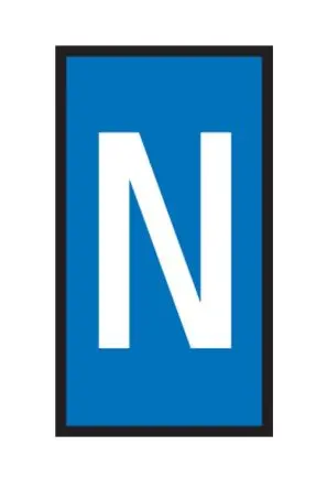 Produktfoto 1 von HellermannTyton WIC Kabelmarkierer-Clips Schnappend, Beschriftung: N, Blau, Ø 4.3mm - 5.3mm, 3mm x 8 mm