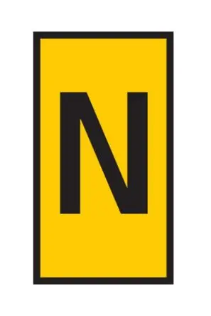 Produktfoto 1 von HellermannTyton WIC Kabelmarkierer-Clips Schnappend, Beschriftung: N, Gelb, Ø 4.3mm - 5.3mm