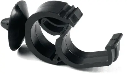 HellermannTyton Kabelhalter Clip Steckend, Kabel-Ø 20mm Nylon Schwarz