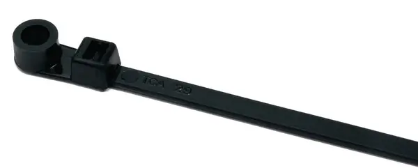 Produktfoto 1 von HellermannTyton T30MR Nylon 6.6 Kabelbinder Lösbar Schwarz 3.5 mm x 160 mm