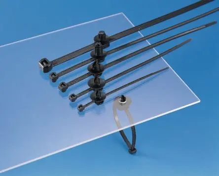 Produktfoto 1 von HellermannTyton T30RFT6LG PA 6.6, wärmestabilisiert Kabelbinder lösbar Schwarz 3,5 mm x 150mm, 500 Stück