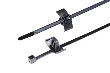 HellermannTyton T50RFT6OVAL Nylon 6.6 Kabelbinder Lösbar Schwarz 4.6mm x 202 mm