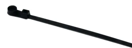 Produktfoto 1 von HellermannTyton T18MR Nylon 6.6 Kabelbinder Innen gezackt Schwarz 2.5mm x 110 mm