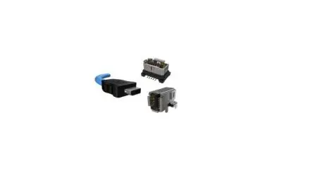 Produktfoto 1 von Amphenol Communications Solutions IX Cat6a Ethernet-Kabel, 0.5 m, Blau Abgeschirmt, Thermoplast