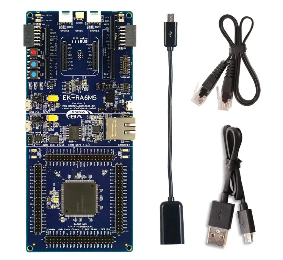 Produktfoto 1 von Renesas Electronics Evaluierungskit für RA6M5 32-Bit-MCU, Evaluierungskit Evaluierungskit ARM-Kortex RA