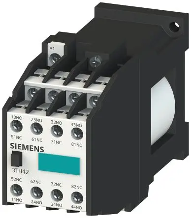 Produktfoto 1 von Siemens 3TH4 Hilfsschütz 24V dc-Spule, 8-polig, 888V / 6 A 24V dc 8 Schließer Umkehrend 8-Hilfskontakte