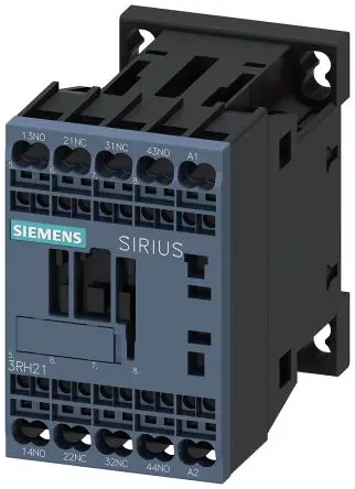 Produktfoto 1 von Siemens 3RH2 Hilfsschütz / 3 A 110V ac 2 Schließer/2 Öffner 4-Hilfskontakte