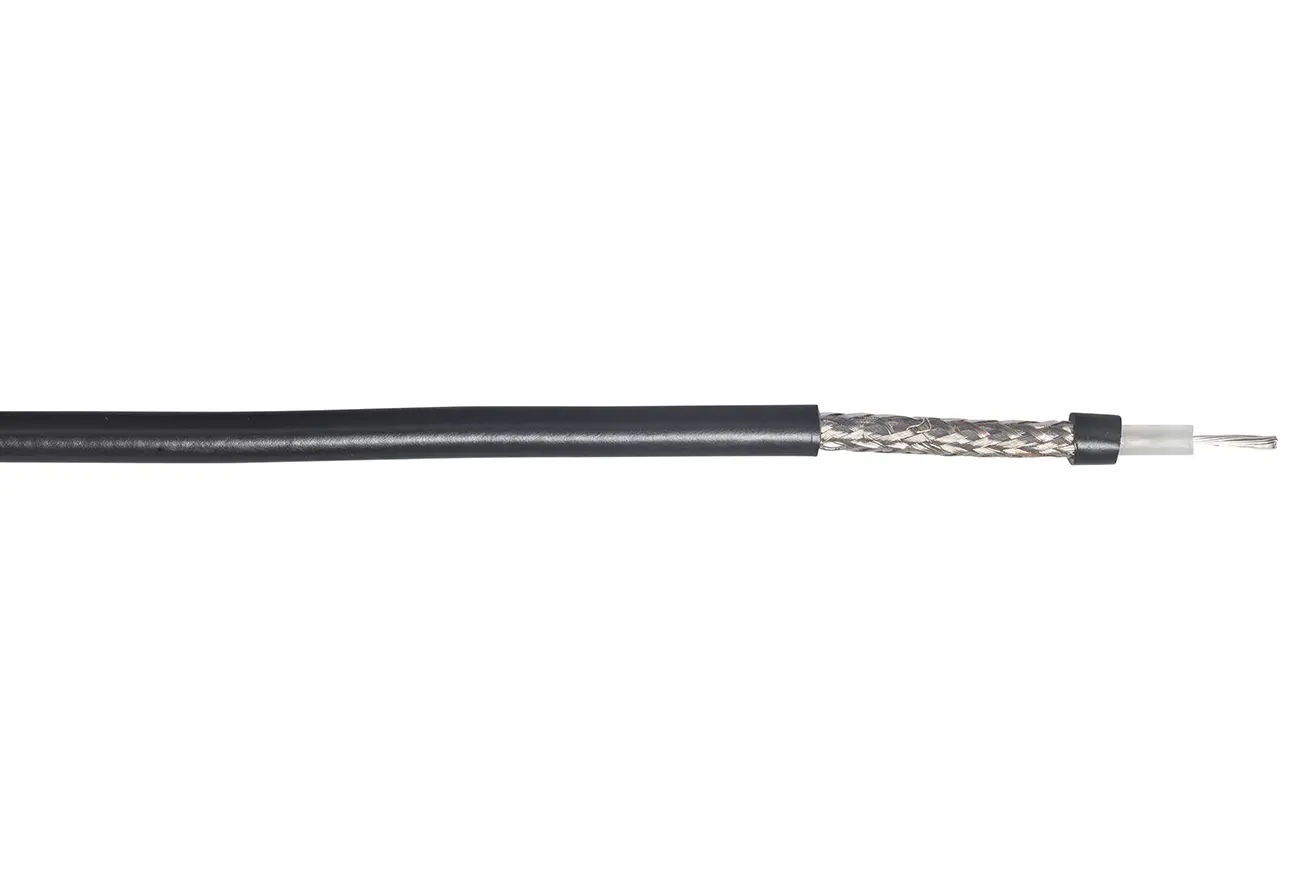 Produktfoto 1 von RS PRO Koaxialkabel, 50 Ω, 100 m, Schwarz
