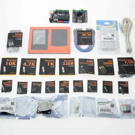 Produktfoto 1 von DFRobot DFRduino UNO R3 Entwicklungskit, Gravity: Zero to Hero Kit