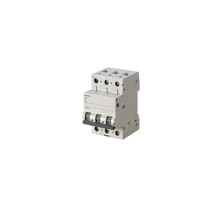 Produktfoto 1 von Siemens 5SL6 Miniaturüberlastschalter Typ C, Pol 3-polig 2 A 400 V ac, Abschaltvermögen 6 kA SENTRON 72 V dc