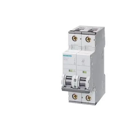 Produktfoto 1 von Siemens 5SY6 Miniaturüberlastschalter Typ C, Pol 2-polig 20 A 400 V ac, Abschaltvermögen 6 kA SENTRON