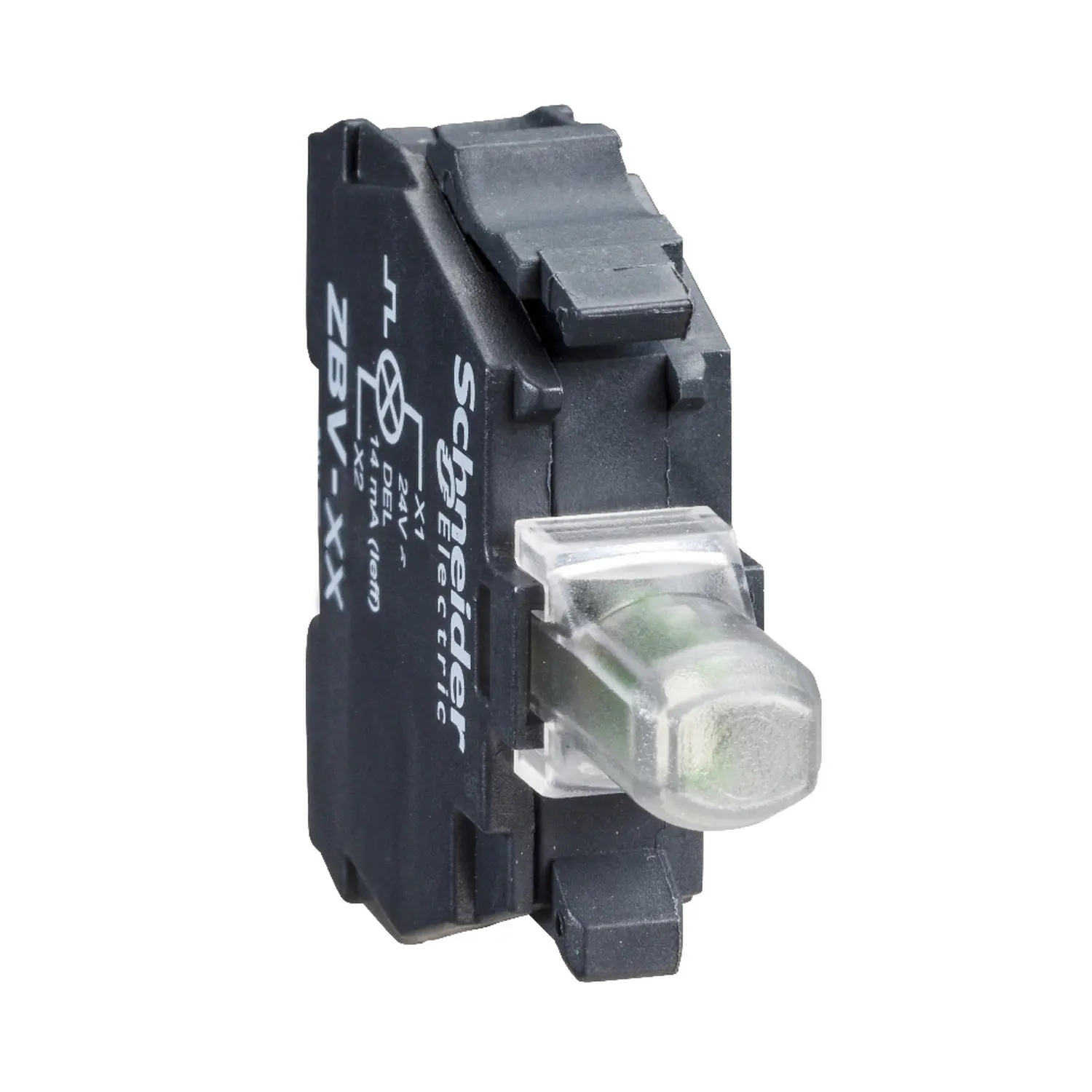 Produktfoto 1 von Schneider Electric ZBV Lichtblock Anzeigenblock Universal-LED Weiß beleuchtet 24V Schraubanschluss