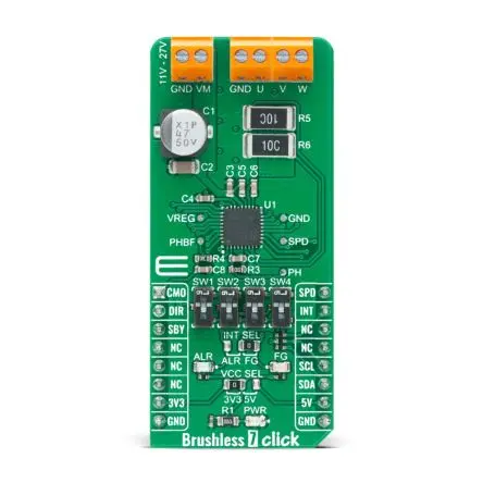 Produktfoto 1 von MikroElektronika TC78B009FTG Evaluierungsplatine, Bürstenlos 7 Klick, für TC78B009FTG