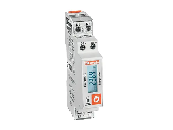 Produktfoto 1 von Lovato DMED Energiemessgerät LCD 85 mm x 17.5 mm Einphasiger Energiezähler, 6-stellig / 1-phasig 1 Ausg. Impulsausgang